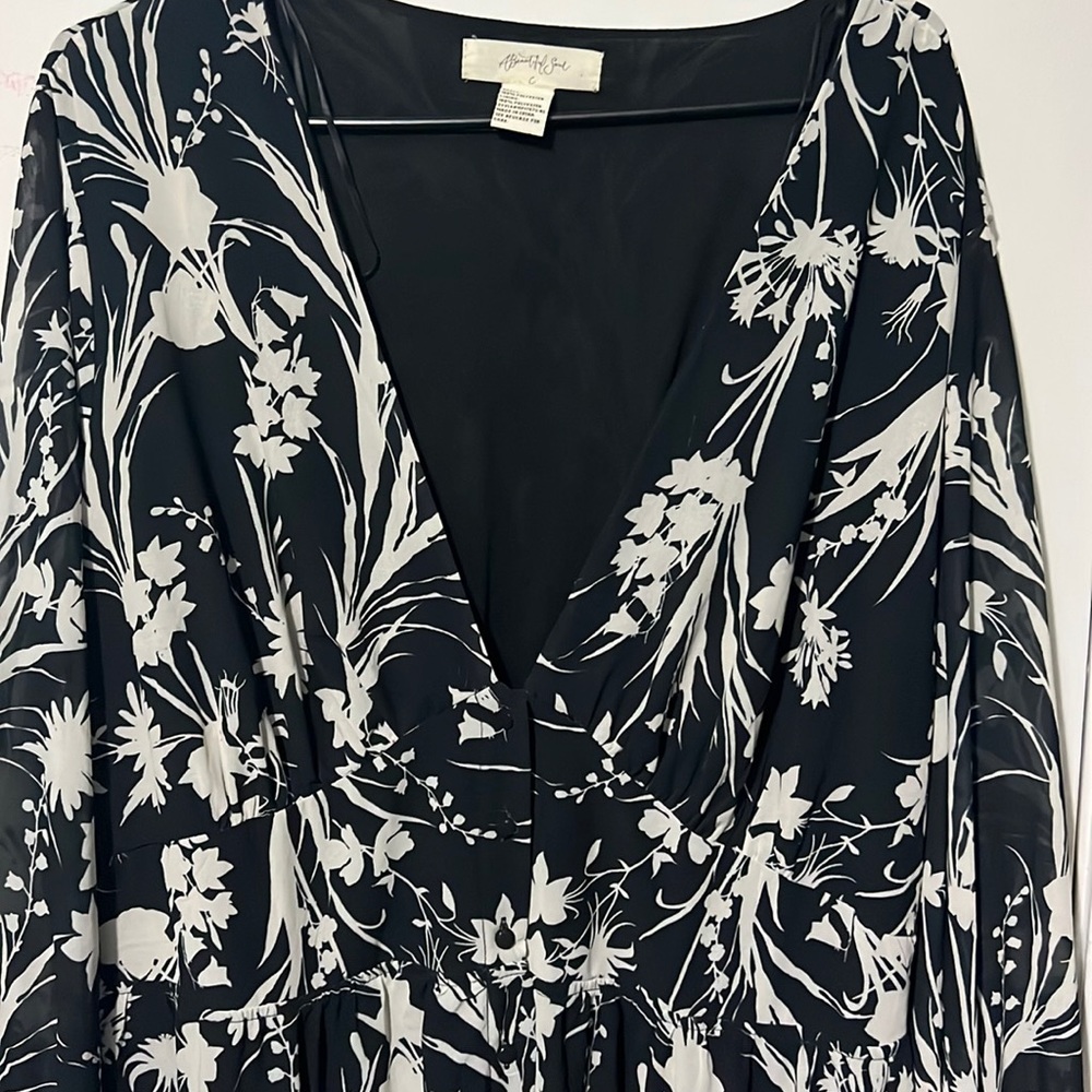 A beautiful soul (altar'd state) maxi dress. Floral chiffon long sleeve